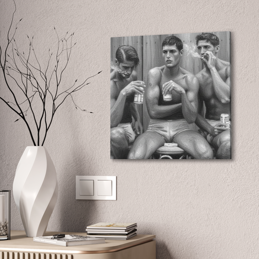 Gay Male Home Canvas Artwork | Homerotic Hunky Men