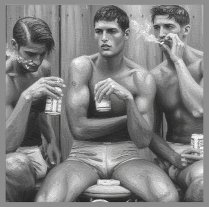 Gay Male Home Canvas Artwork | Homerotic Hunky Men